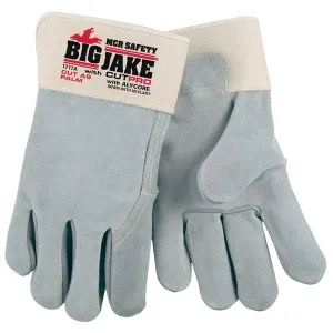 1717AXXL MCR Safety Big Jake Leather Palm Gloves, 2X-Large, Leather, White