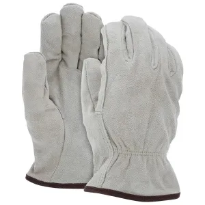 3150M MCR Safety Fleece Lined, Cowhide Drivers Gloves, Medium, Leather, Gray