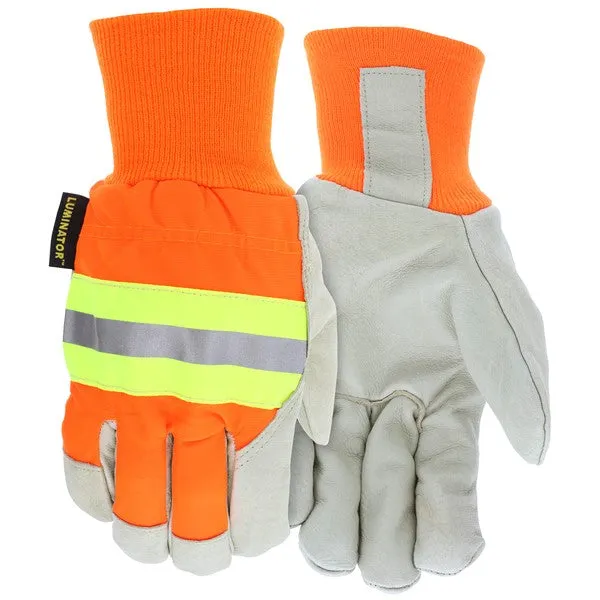 3440L MCR Safety Luminator Drivers Gloves, Large, Leather, Beige