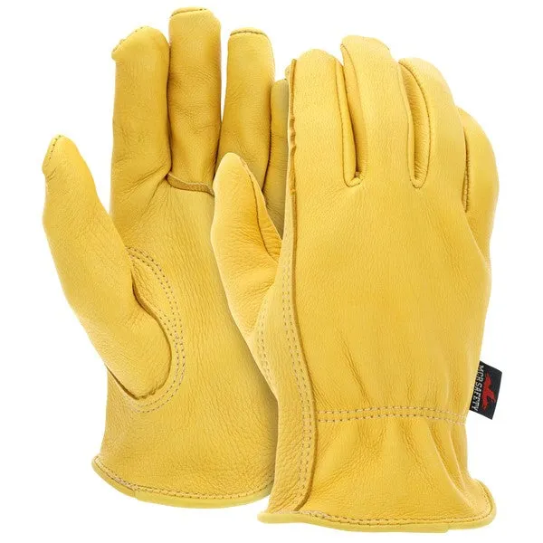 3500S MCR Safety Big Buck Drivers Gloves, Small, Leather, Gold