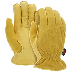 3555M MCR Safety Fleece Lined, Select Grade, Deer Drivers Gloves, Medium, Gold