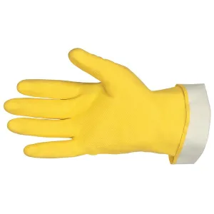 5270 MCR Safety Flock Lined Gloves, Small, Latex, Yellow, 12 Inch L