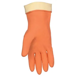 5430XL MCR Safety Flock Lined Gloves, X-Large, Neoprene - Latex, Orange