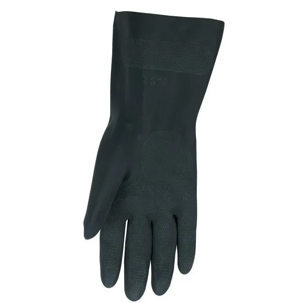 5435S MCR Safety Flock Lined Gloves, Small, Neoprene, Black, 12 Inch L