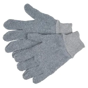 9422KM MCR Safety Terrycloth Gloves, Small, Cotton Polyester Blend, Gray