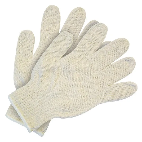 9510SM MCR Safety Regular Weight Gloves, Small, Cotton, Natural