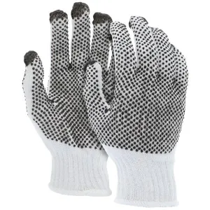 9660S MCR Safety Regular Weight Gloves, Small, Cotton Polyester Blend, White