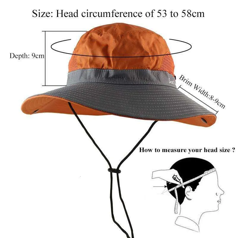 Best Mountain Waterproof UPF 50   Bucket Hat with Ponytail Slot