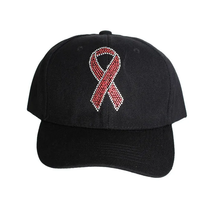 Black Pink Ribbon Hat