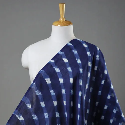 Blue/White Shibori Squares Silk/Cotton from India By the Yard # TK-53