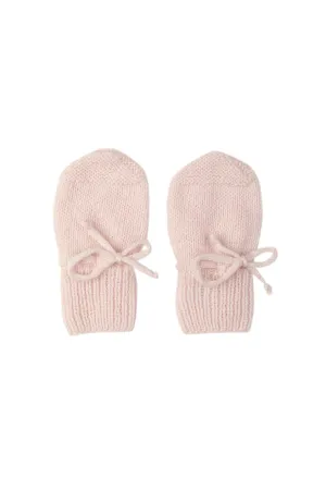 Blush Hand Knitted Cashmere Baby Mittens