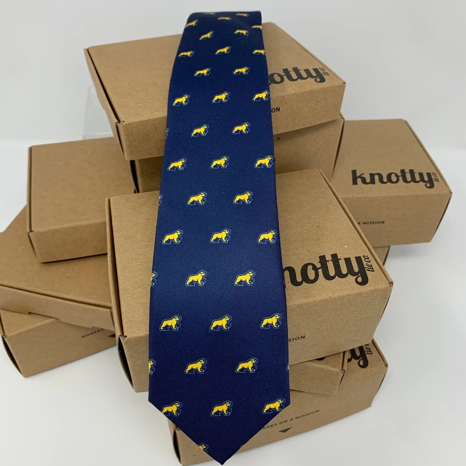 Bulldog Print Necktie