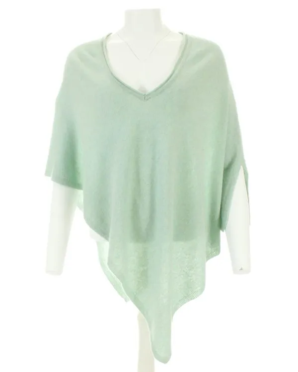 Cashmere Blend V Neck Poncho - Various Colours