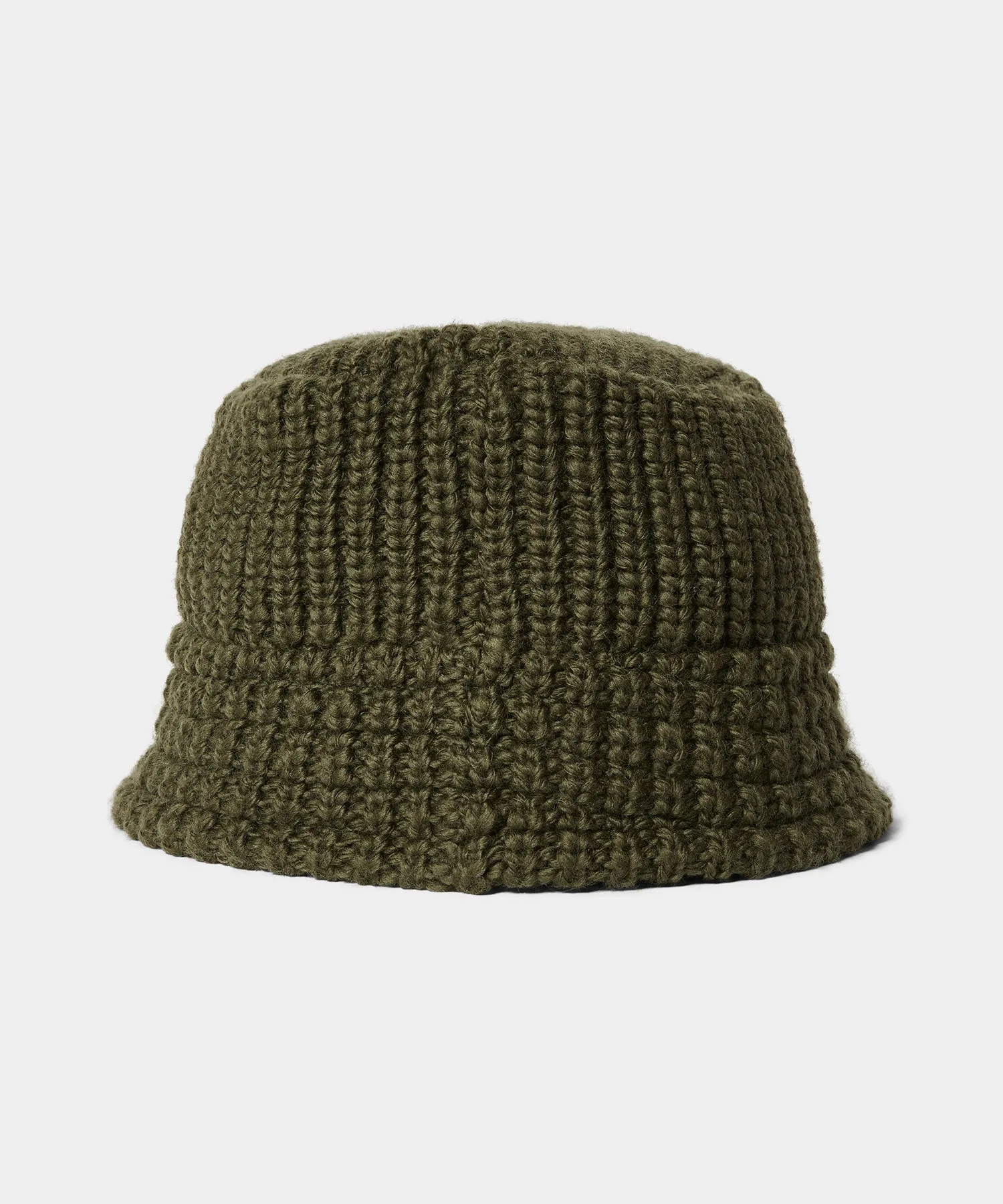 Câbleami Knit Bucket Hat in Olive