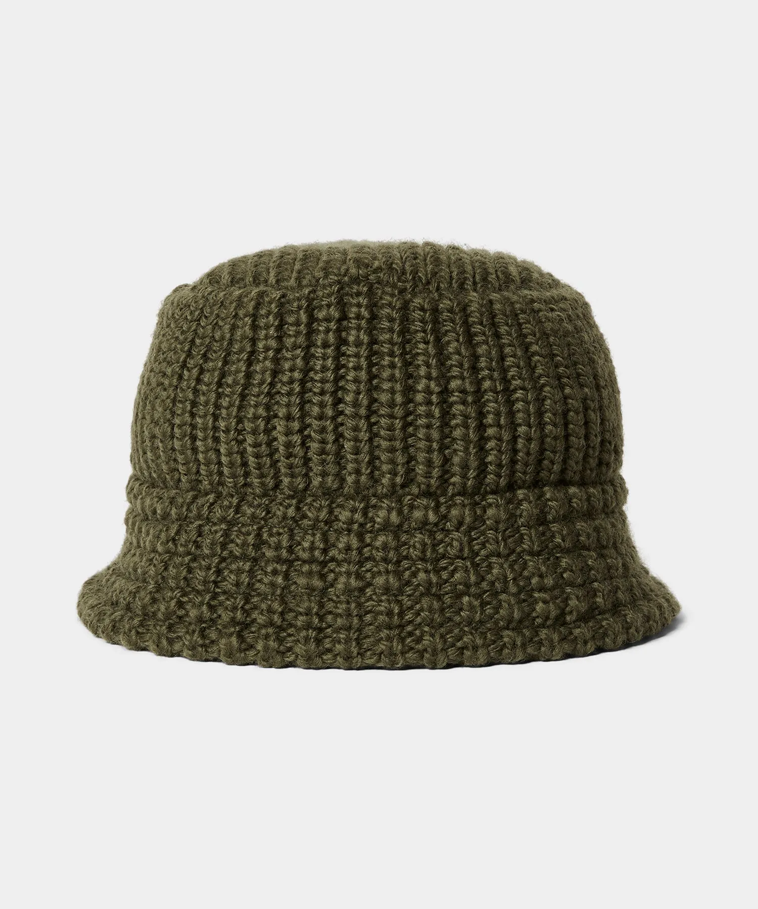 Câbleami Knit Bucket Hat in Olive