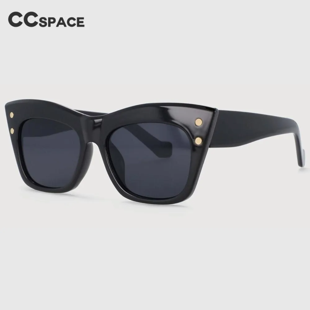 CCspace Women's Full Rim Oversized Cat Eye Resin Frame Sunglasses 53977