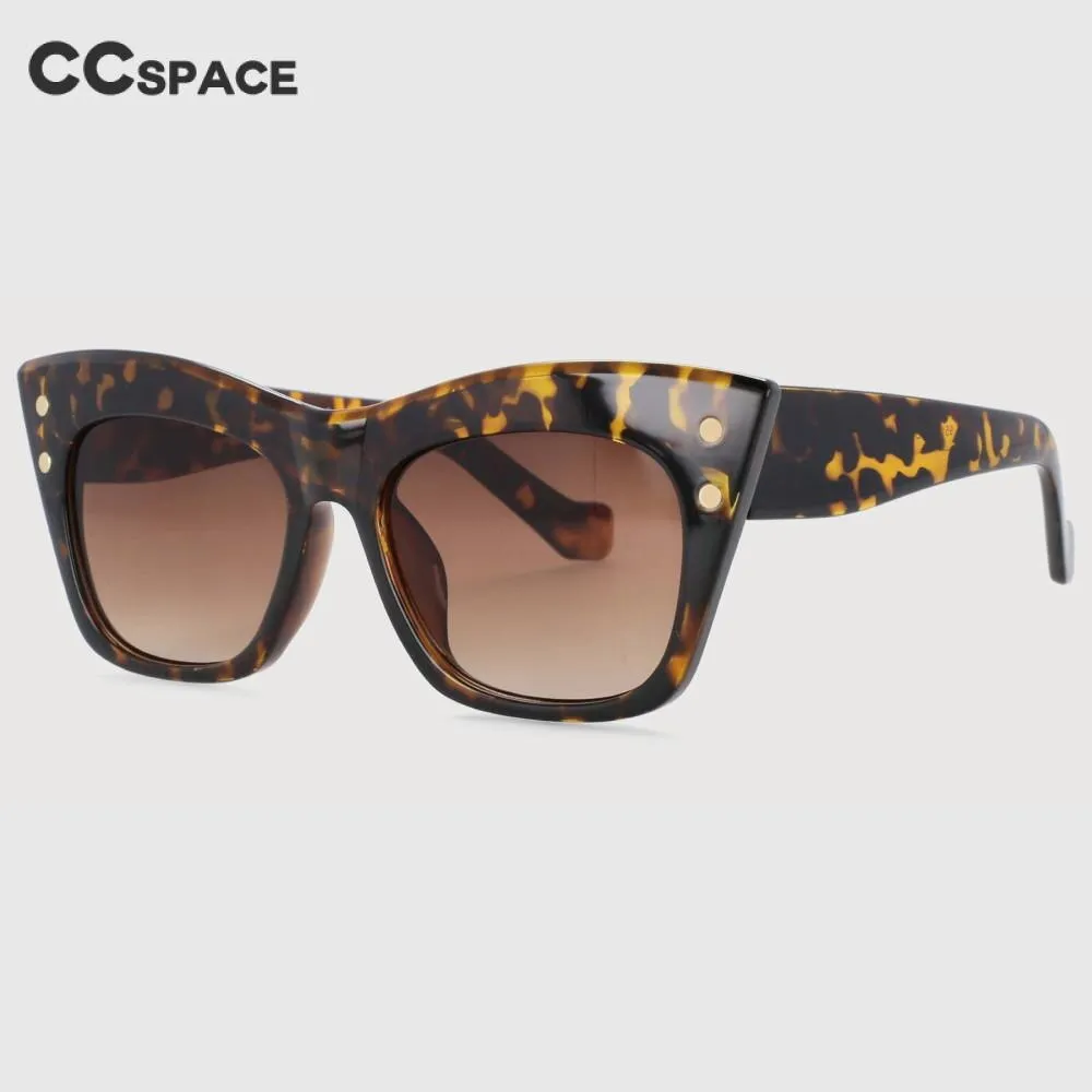 CCspace Women's Full Rim Oversized Cat Eye Resin Frame Sunglasses 53977