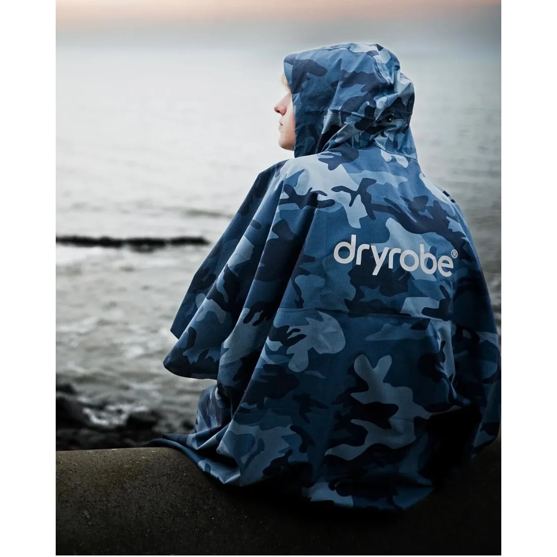 Dryrobe Waterproof Poncho - Blue Camo