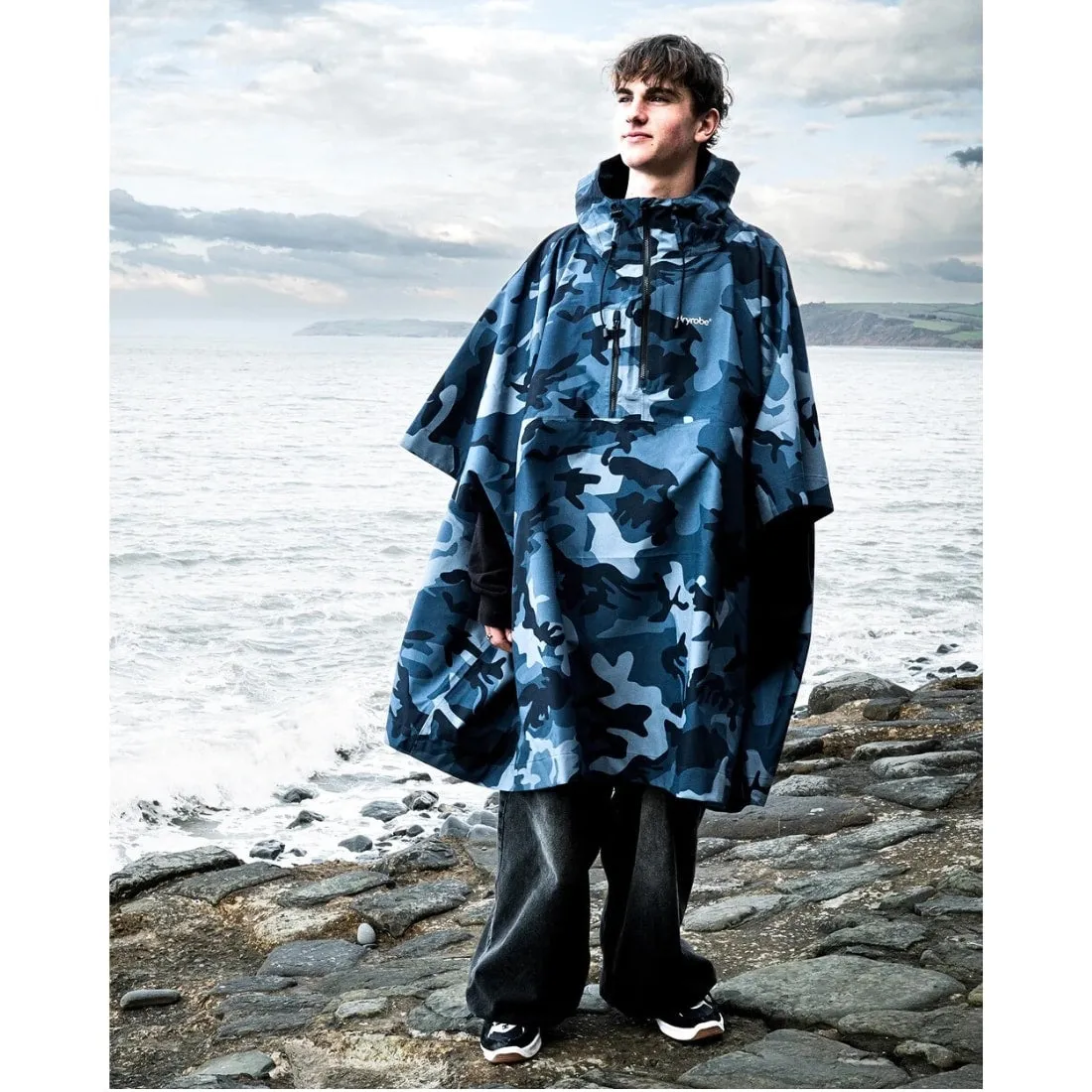 Dryrobe Waterproof Poncho - Blue Camo