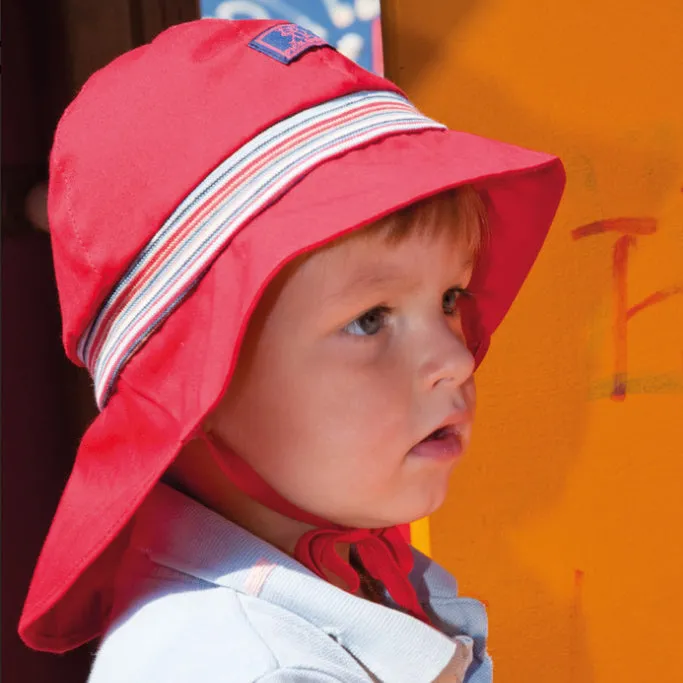 Firefighter Sun Hat 100% Organic Cotton UV60  (6m-8y )