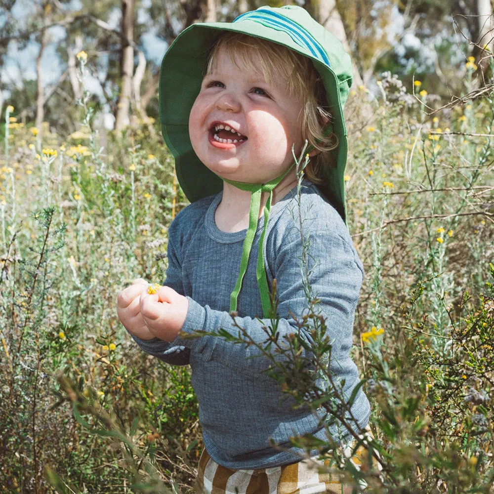 Firefighter Sun Hat 100% Organic Cotton UV60  (6m-8y )