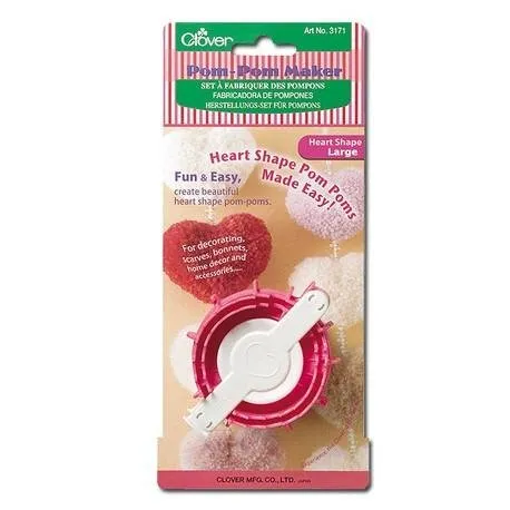 Heart Shaped Pom-Pom Maker (Large) (Clover)