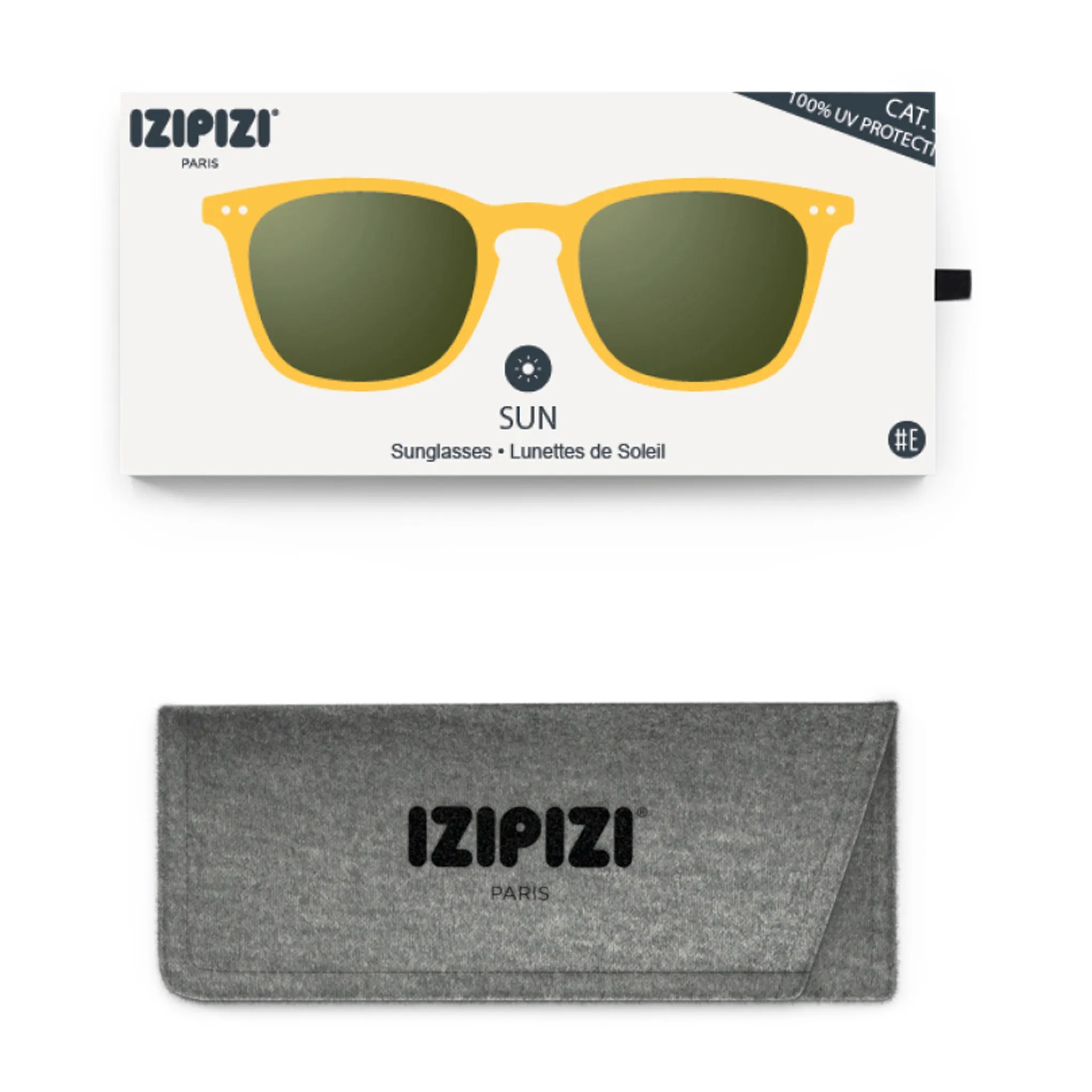 IZIPIZI Tapered Square Sunglasses #E - Yellow Honey