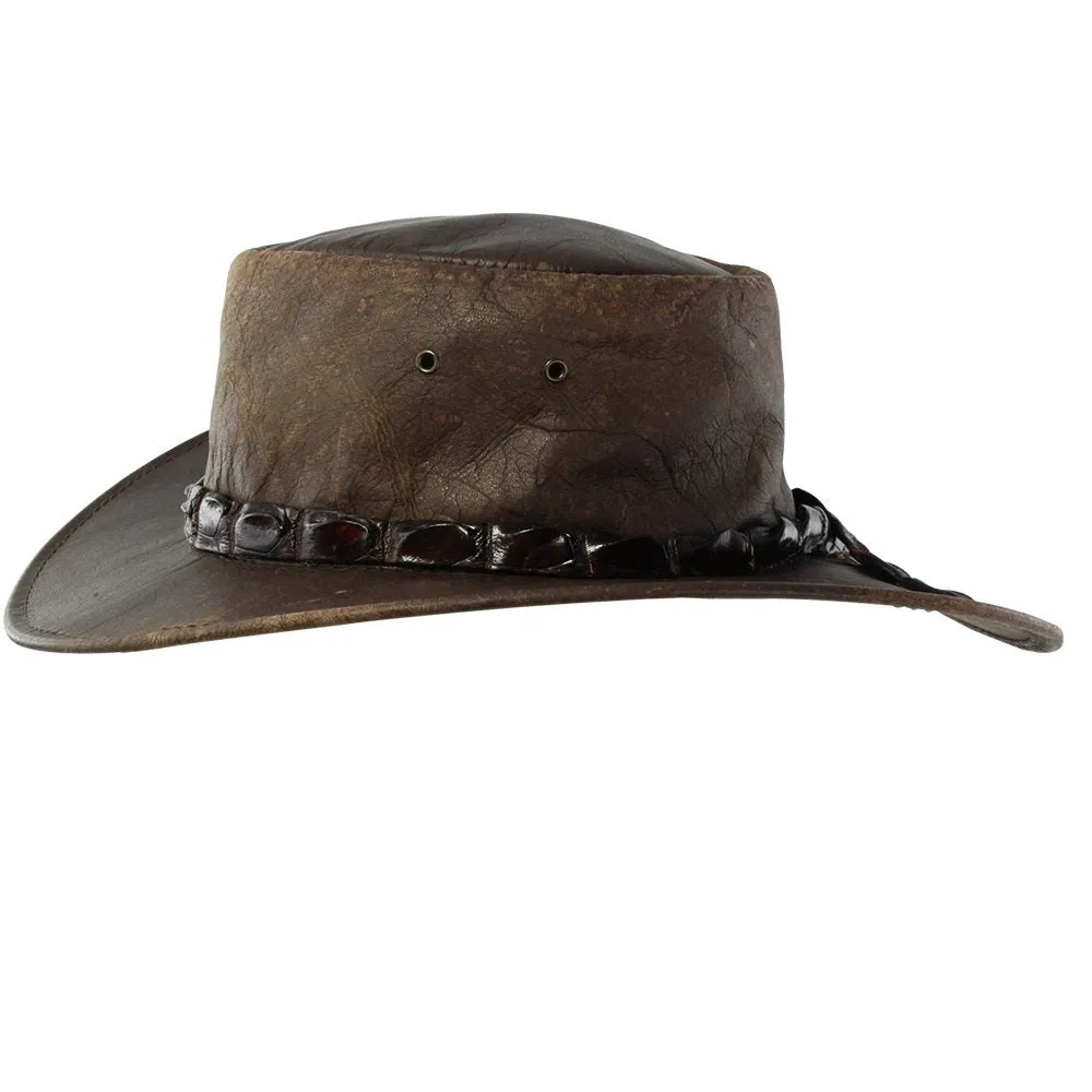 Jacaru Hats Wild Roo Croc  - Stonewash