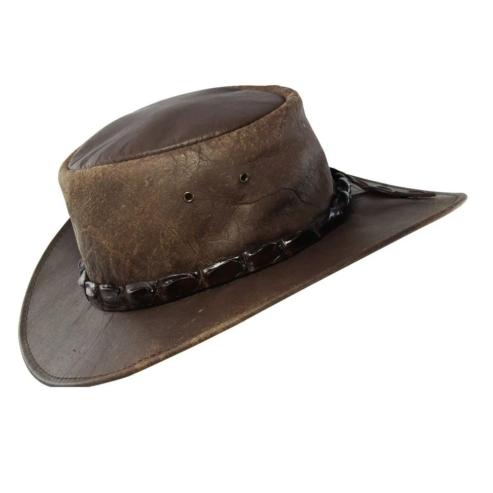 Jacaru Hats Wild Roo Croc  - Stonewash