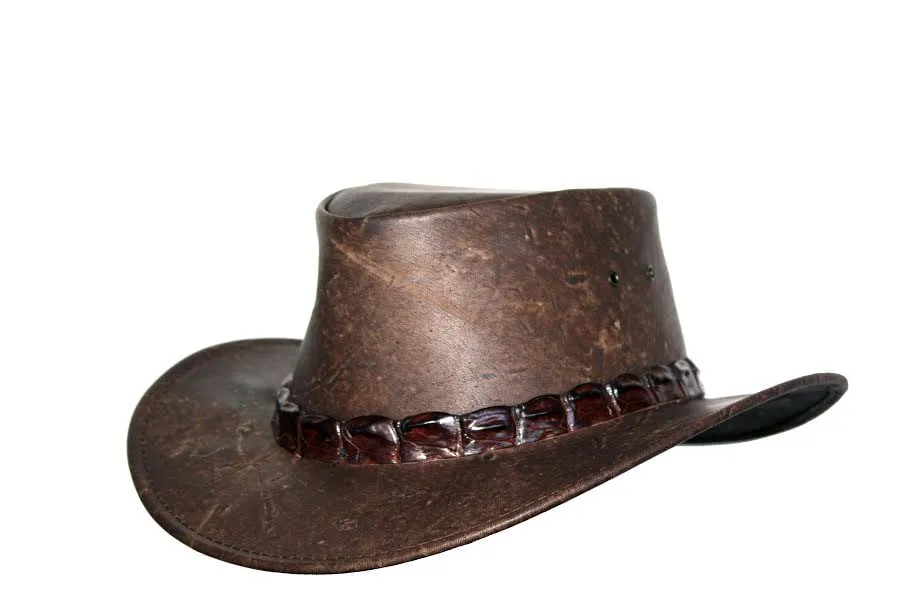 Jacaru Hats Wild Roo Croc  - Stonewash