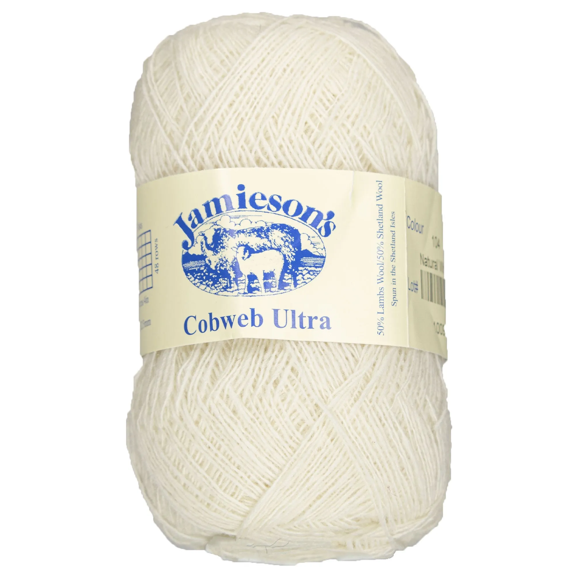 Jamieson's of Shetland Cobweb Ultra Yarn - 104 Natural White