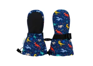 Jan & Jul Toasty-Dry Waterproof Snow Mitten - Space Dinos