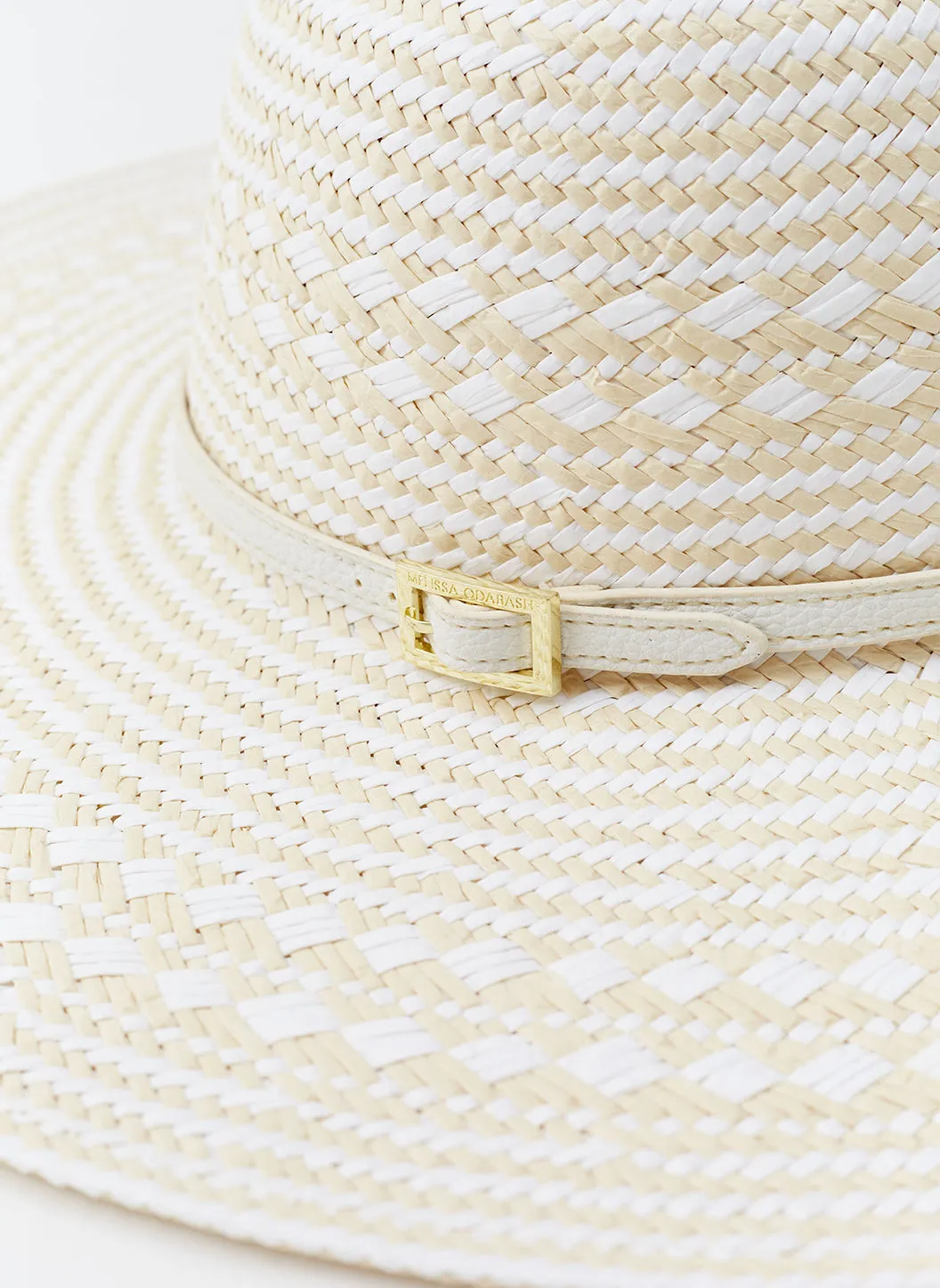 Jemima White Weave Hat