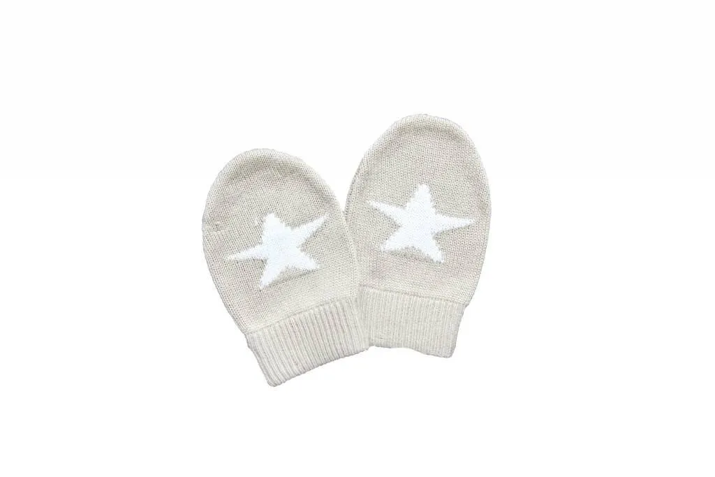 Knit Bamboo Star Mittens