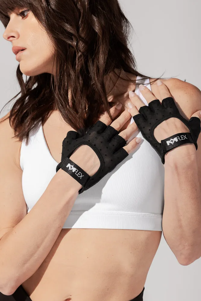 Luxe Mesh Training Gloves - Black Dot