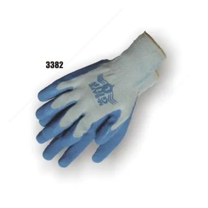 Majestic 3382 M-Safe Grip with Wrinkled Latex Palm on Cotton/Poly Liner Gloves (One Dozen)