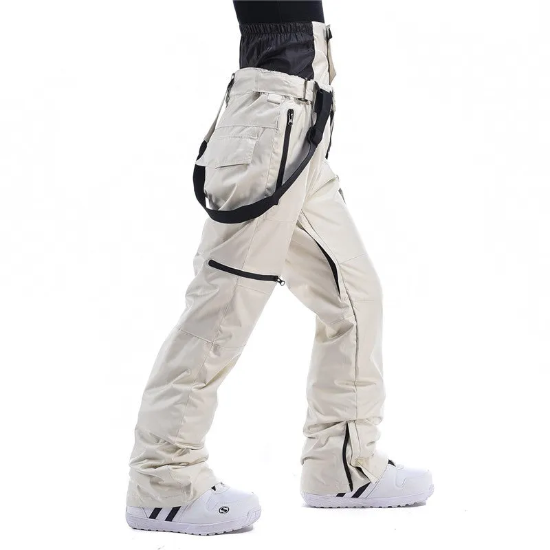 Men's RIIVIYELE Winter Sky Mountain Snow Pants Ski Bibs