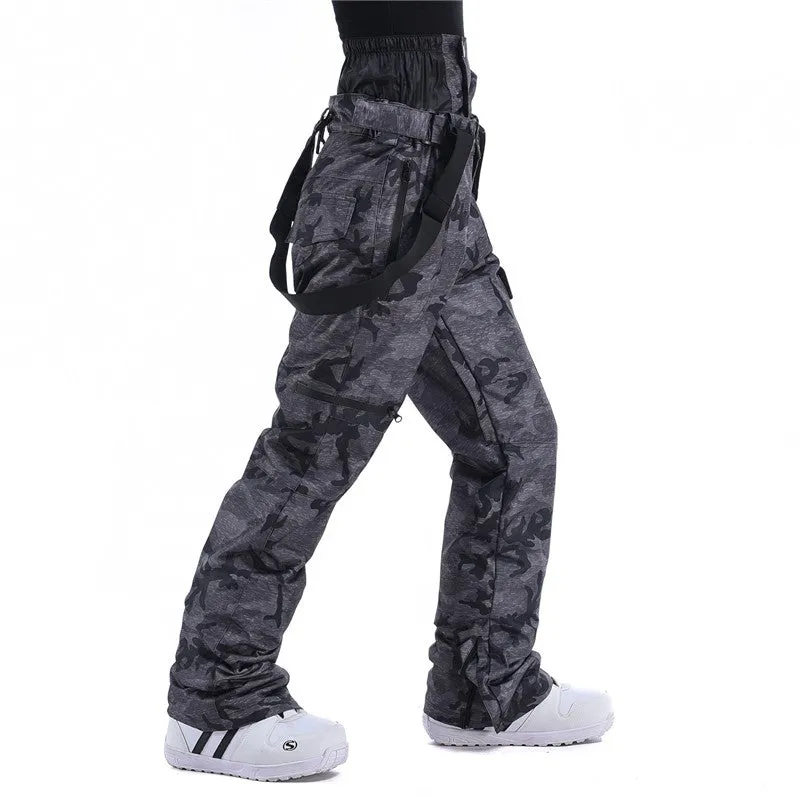 Men's RIIVIYELE Winter Sky Mountain Snow Pants Ski Bibs