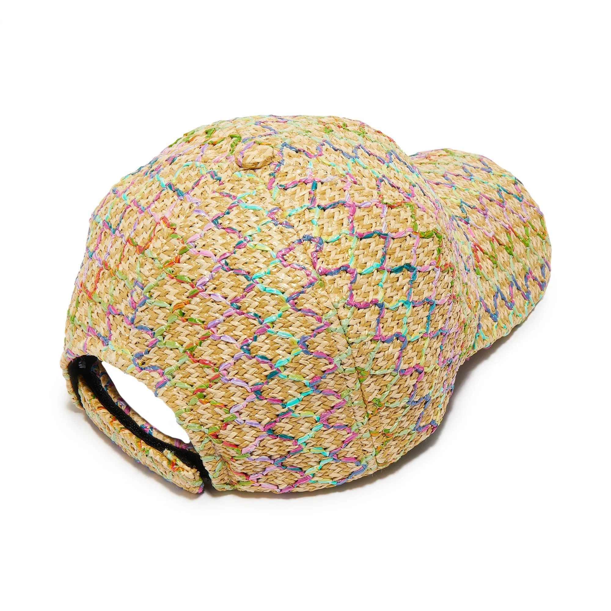 MERMAID RAINBOW RAFFIA BASEBALL CAP