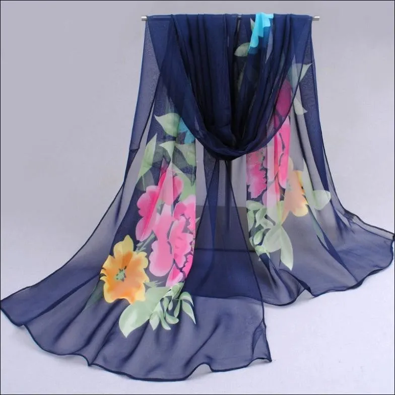 New foulard desigual Spring autumn thin silk scarves chiffon georgette women scarf summer sun hijab headscarf Headband