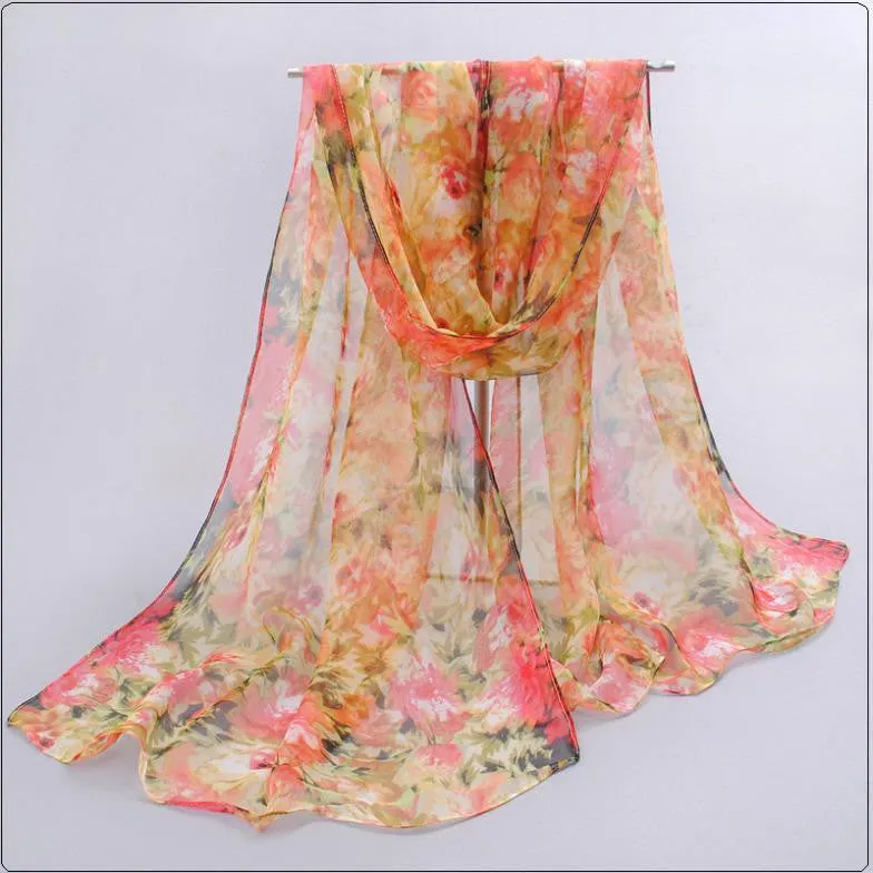 New foulard desigual Spring autumn thin silk scarves chiffon georgette women scarf summer sun hijab headscarf Headband