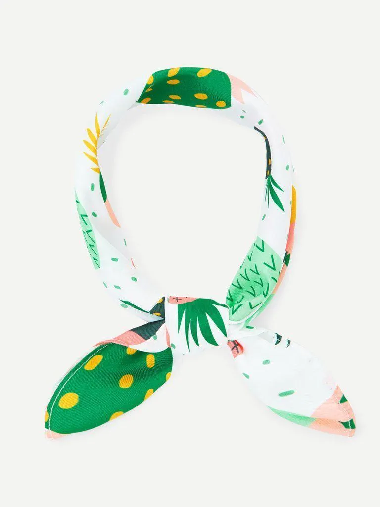 Pineapple Print Bandana Scarf