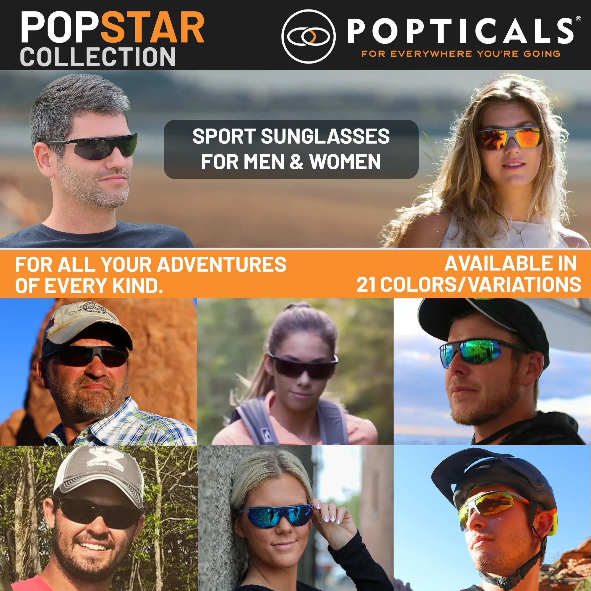 POPSTAR | Polarized, Matte Gray/Orange, Orange Mirror