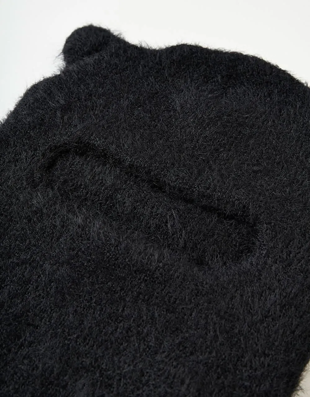 RIPNDIP Kitty Ears Faux Mohair Balaclava  - Black