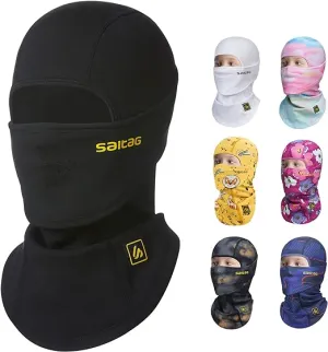 SAITAG Balaclava Ski Mask Kids Winter Balaclava Full Face Cover for Ski Snowball Fight and Other Outdoor Sports Children Masks