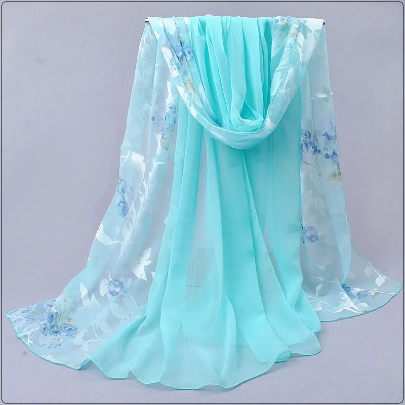 shawls and scarves dots hot women fashion style spring autumn gentlewomen silk burnt out raw women's scarves multicolor