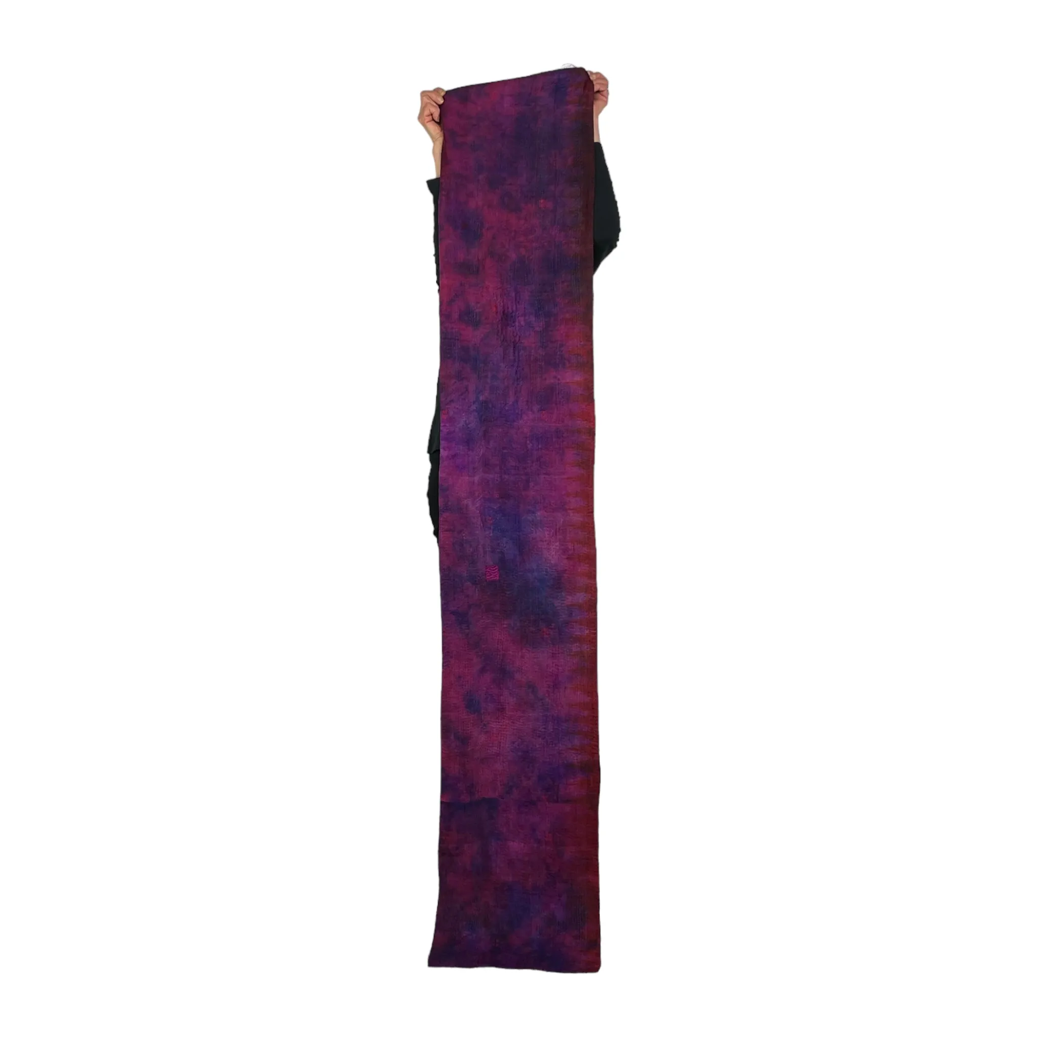 SILK GEORGETTE JACQUARD PATCH SCARF