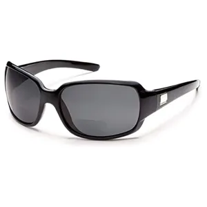 Suncloud Women's Black Frame Gray Lens Cookie Polarized Reader Sunglasses - S-COPPGYBK200