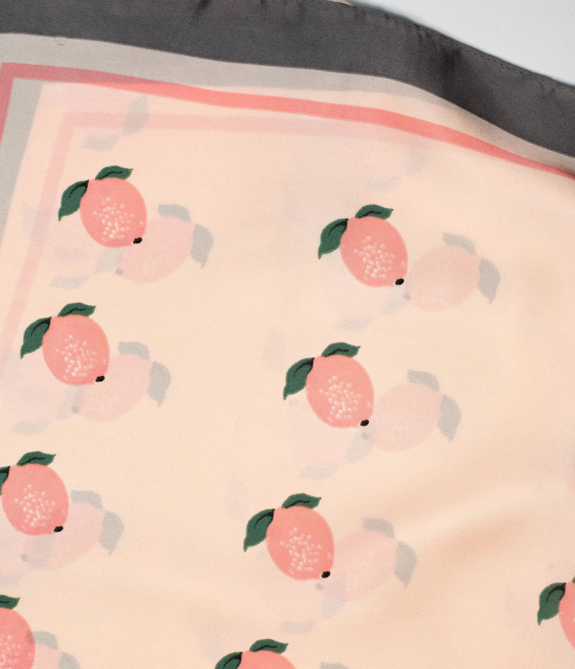 Unique Vintage Pink Lemon Print Hair Scarf