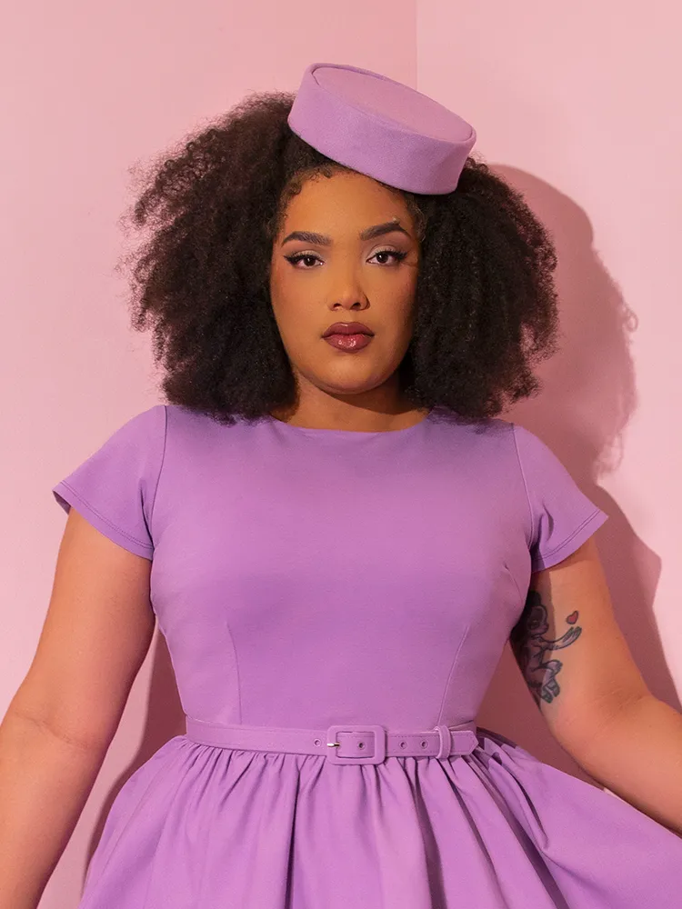 Vintage Pillbox Hat in Lilac - Vixen by Micheline Pitt